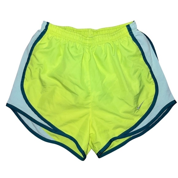 Nike Dri Fit Women’s Neon Yellow Lined Running Shorts Size XS - Picture 1 of 6